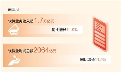 前兩月軟件業(yè)務收入同比增11.9%，軟件服務持續(xù)發(fā)力
